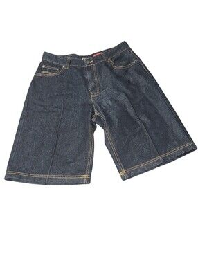 Men's Dark Blue Denim Jean Shorts - Relaxed Fit